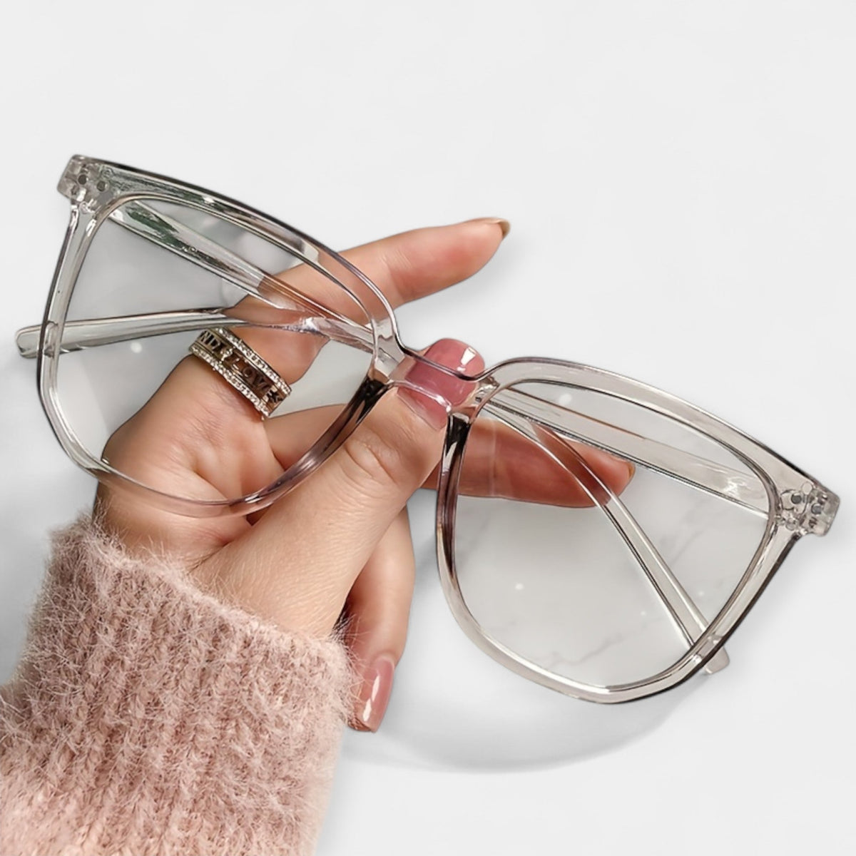 Quadratische Blaulichtbrille