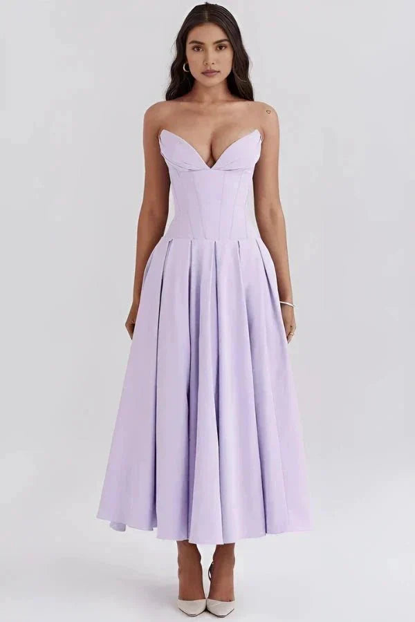 Midi-Kleid mit Formbügel-BH - Ohne Träger