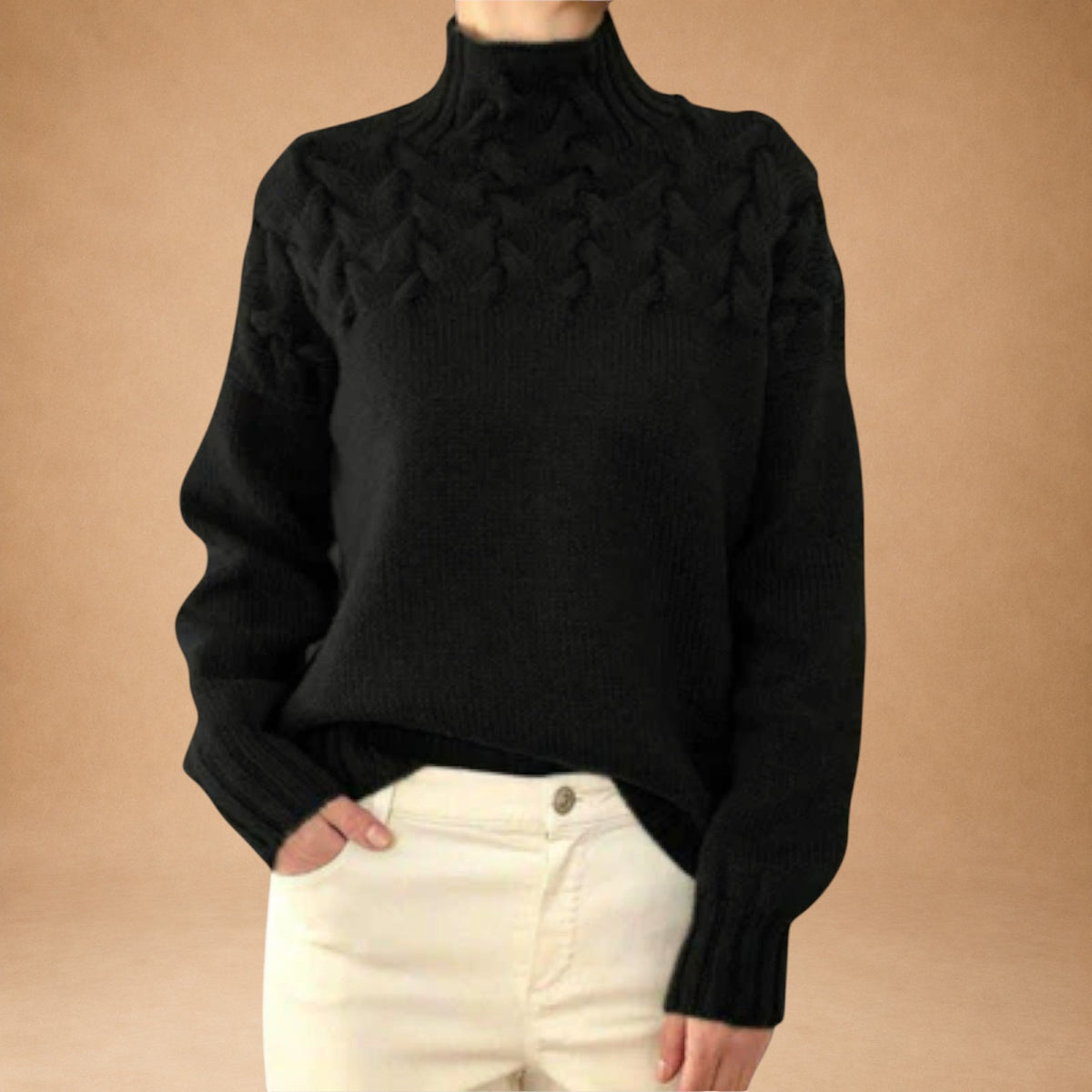 Eva - Damenpullover mit Strickdetail