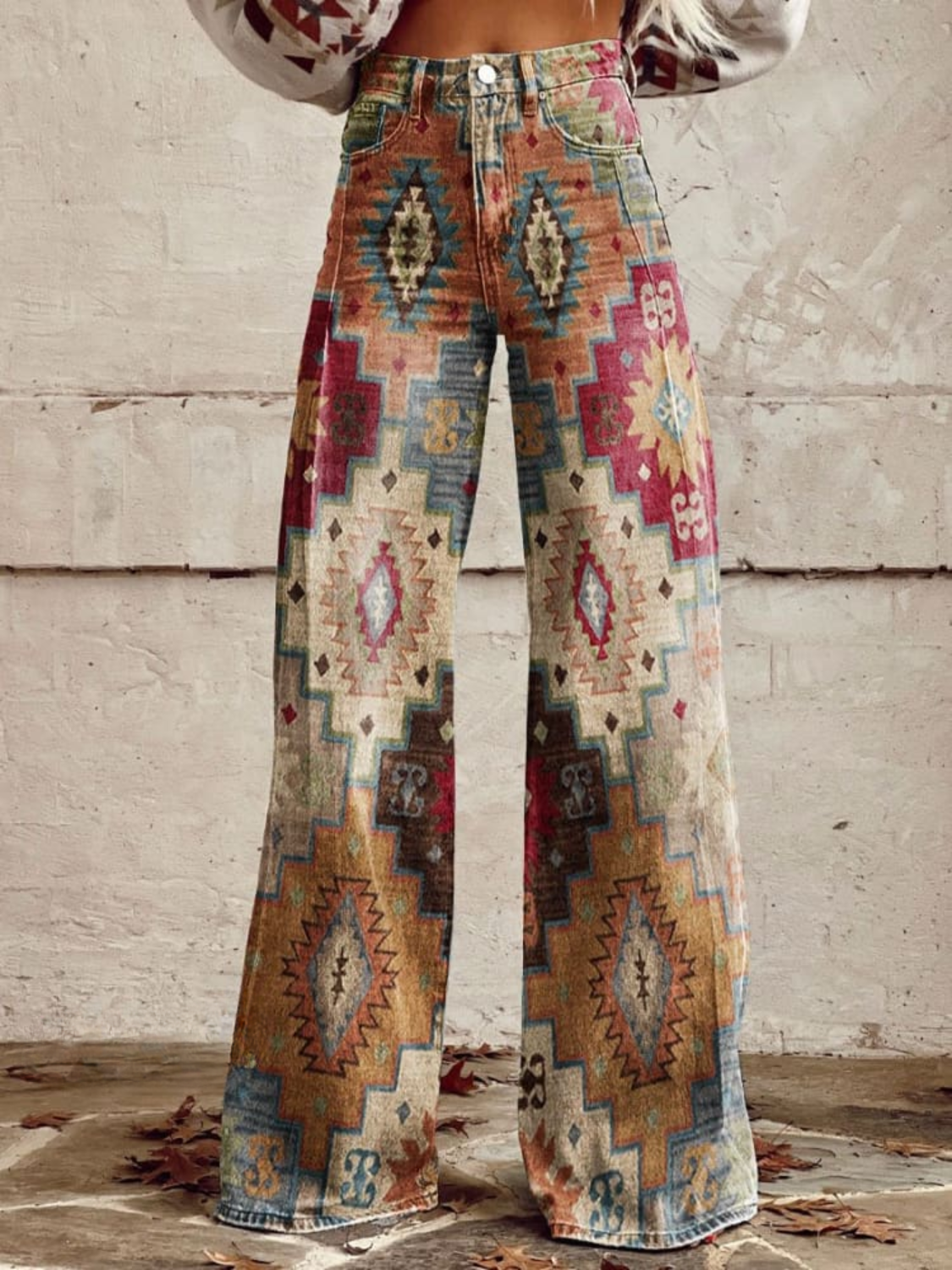 LÉA | Retro Chevron-Hosen Elegant und Modern