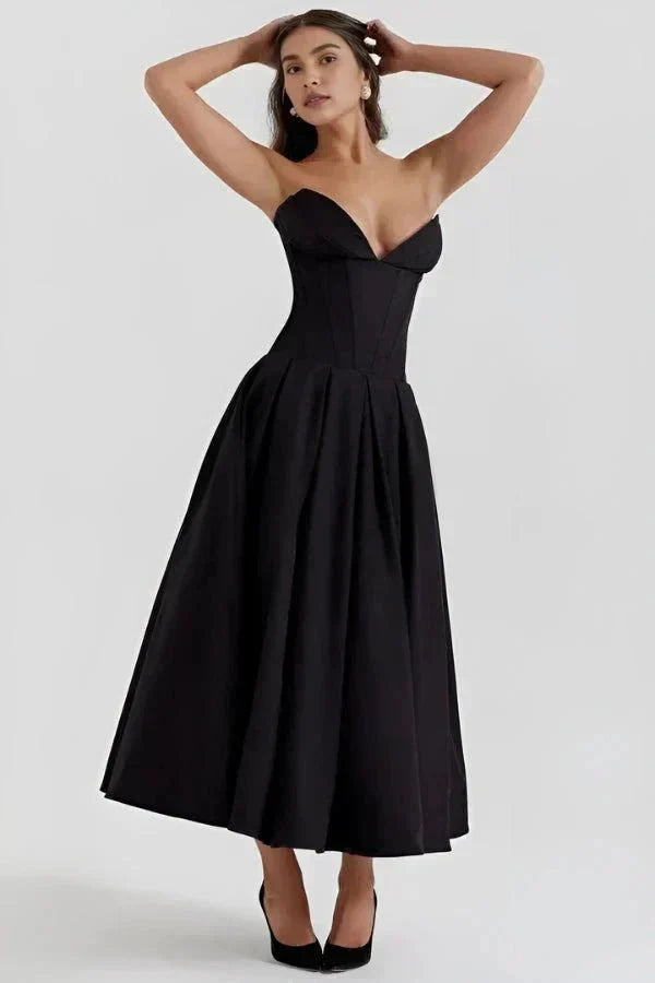 Midi-Kleid mit Formbügel-BH - Ohne Träger