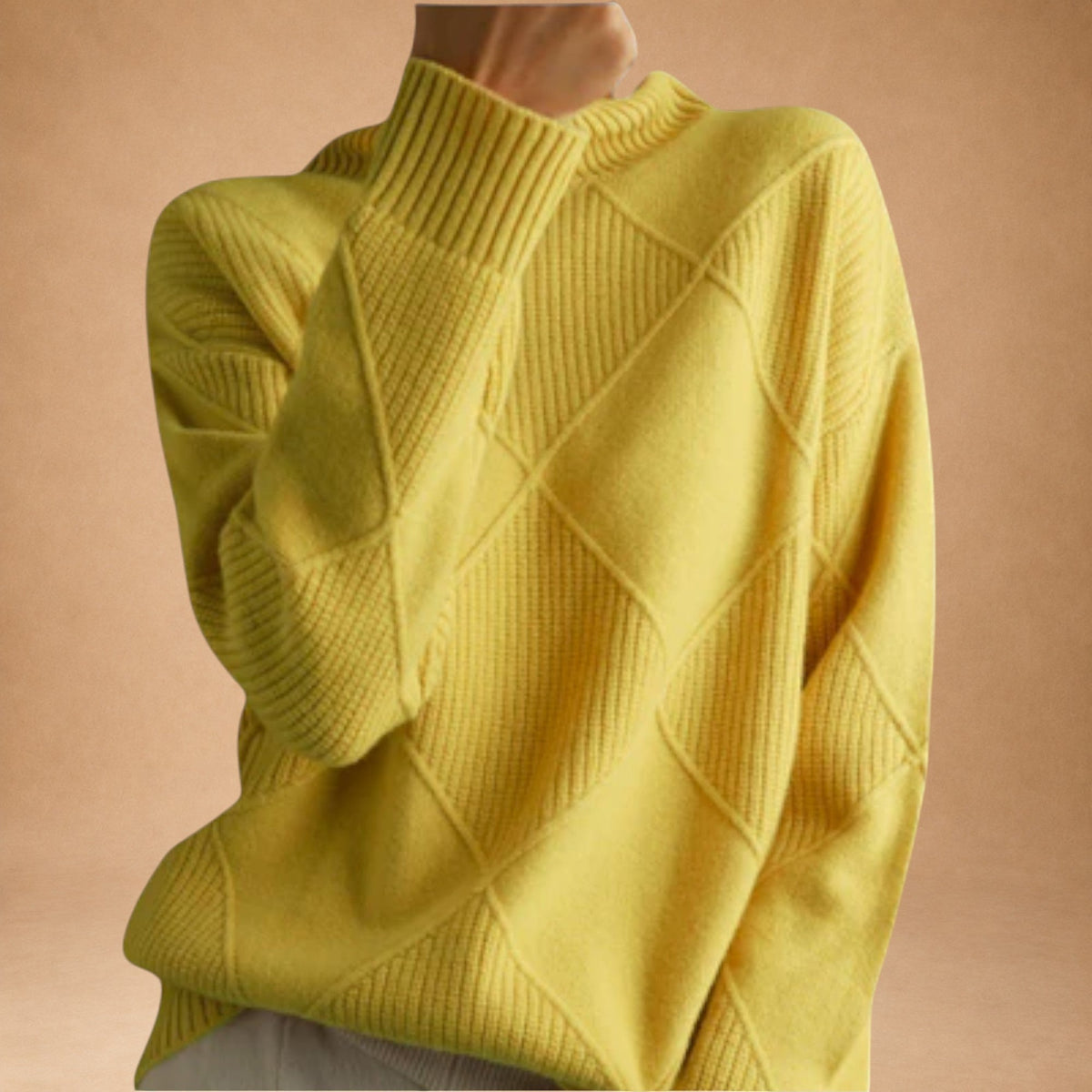 Melange - Bequemer Rollkragenpullover