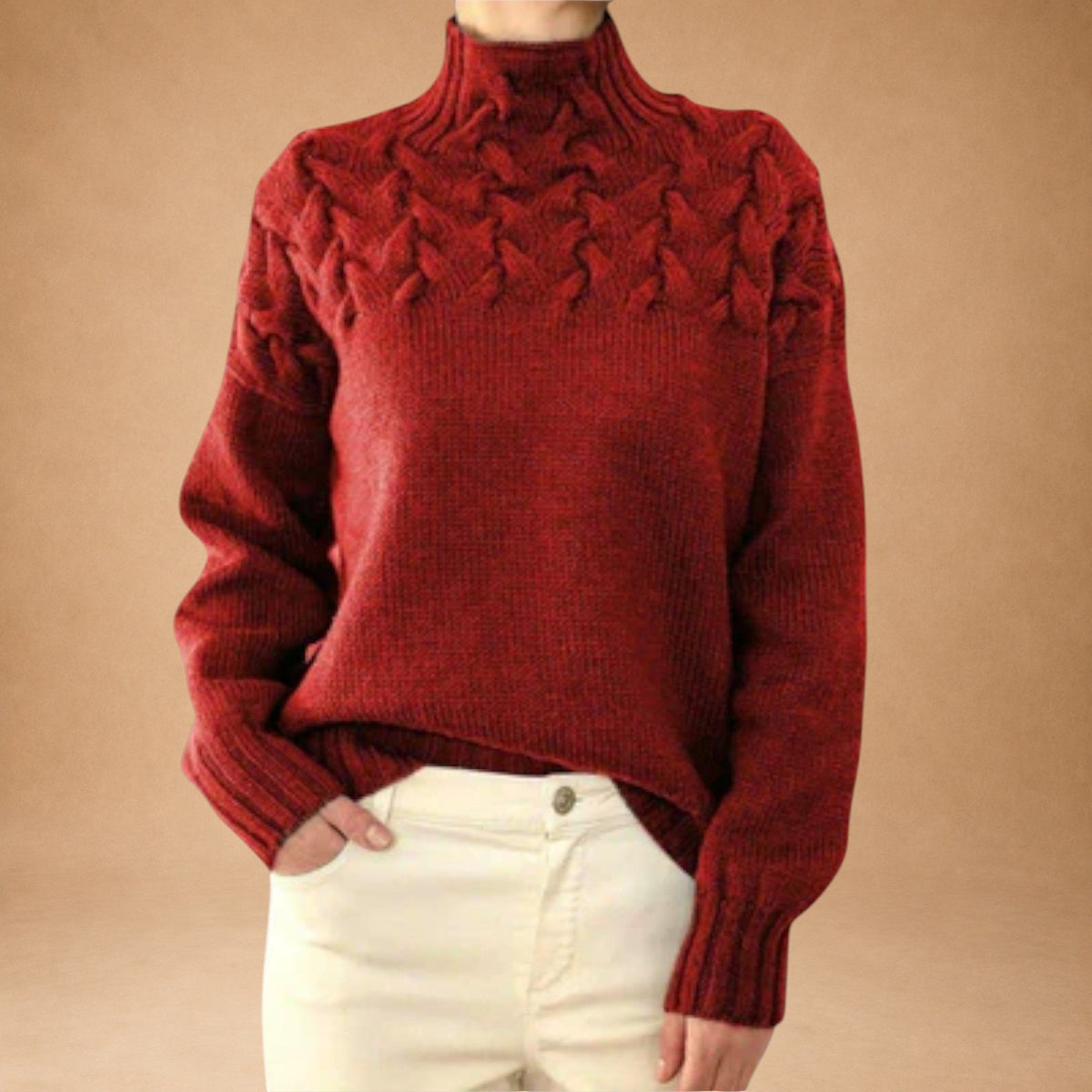 Eva - Damenpullover mit Strickdetail
