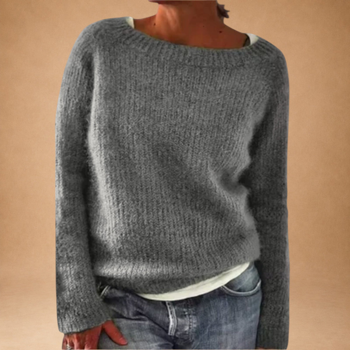 Strickbluse mit minimalistischem Design