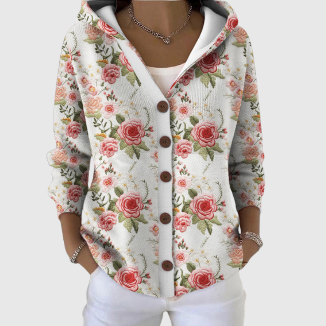 Magdalena | Bequemes gestricktes Kaftan mit Kapuze