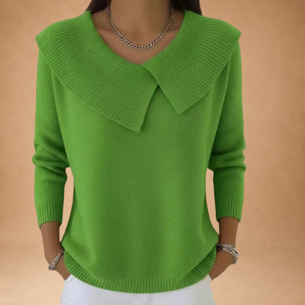 Nikoleta - Warmes Pullover mit Weichem Kragen