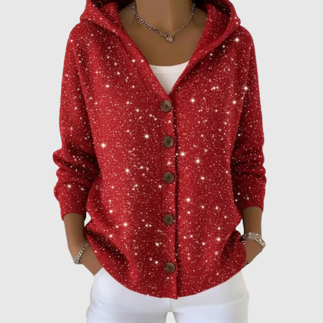 Mari | Bequemes Strickschal mit Kapuze