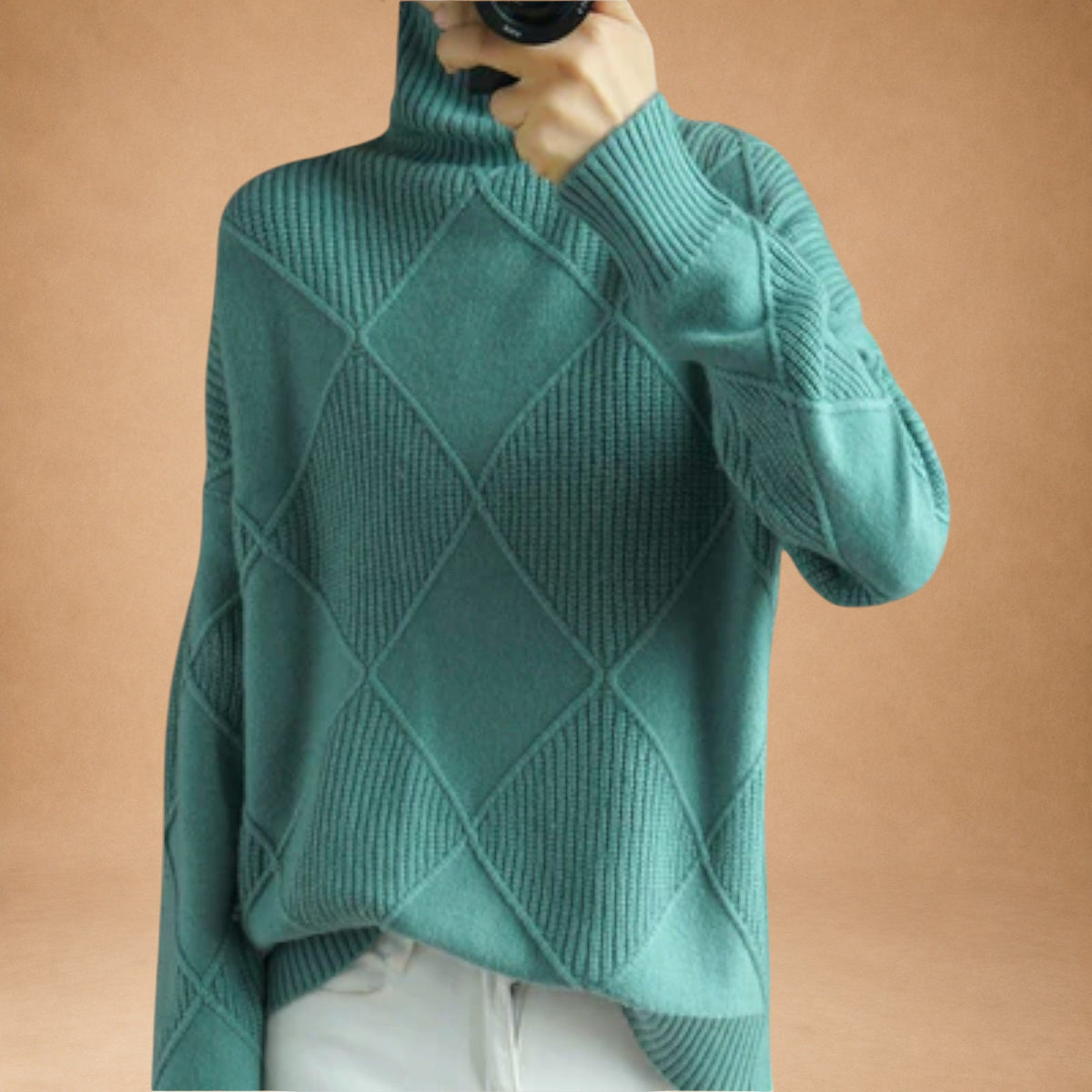 Melange - Bequemer Rollkragenpullover