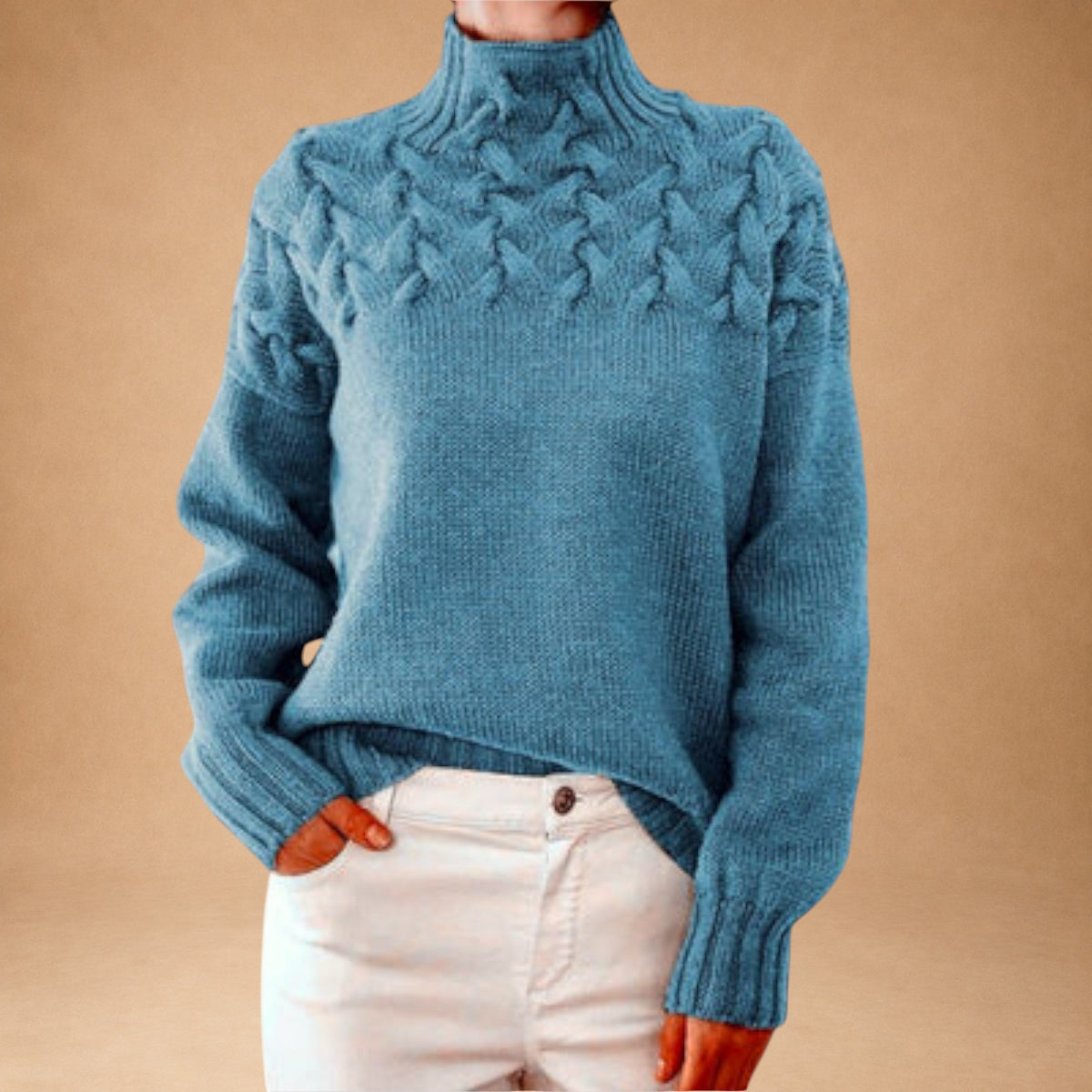Eva - Damenpullover mit Strickdetail