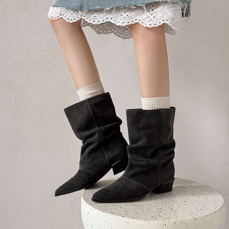Delia Leder Stiefeletten mittlerer Höhe