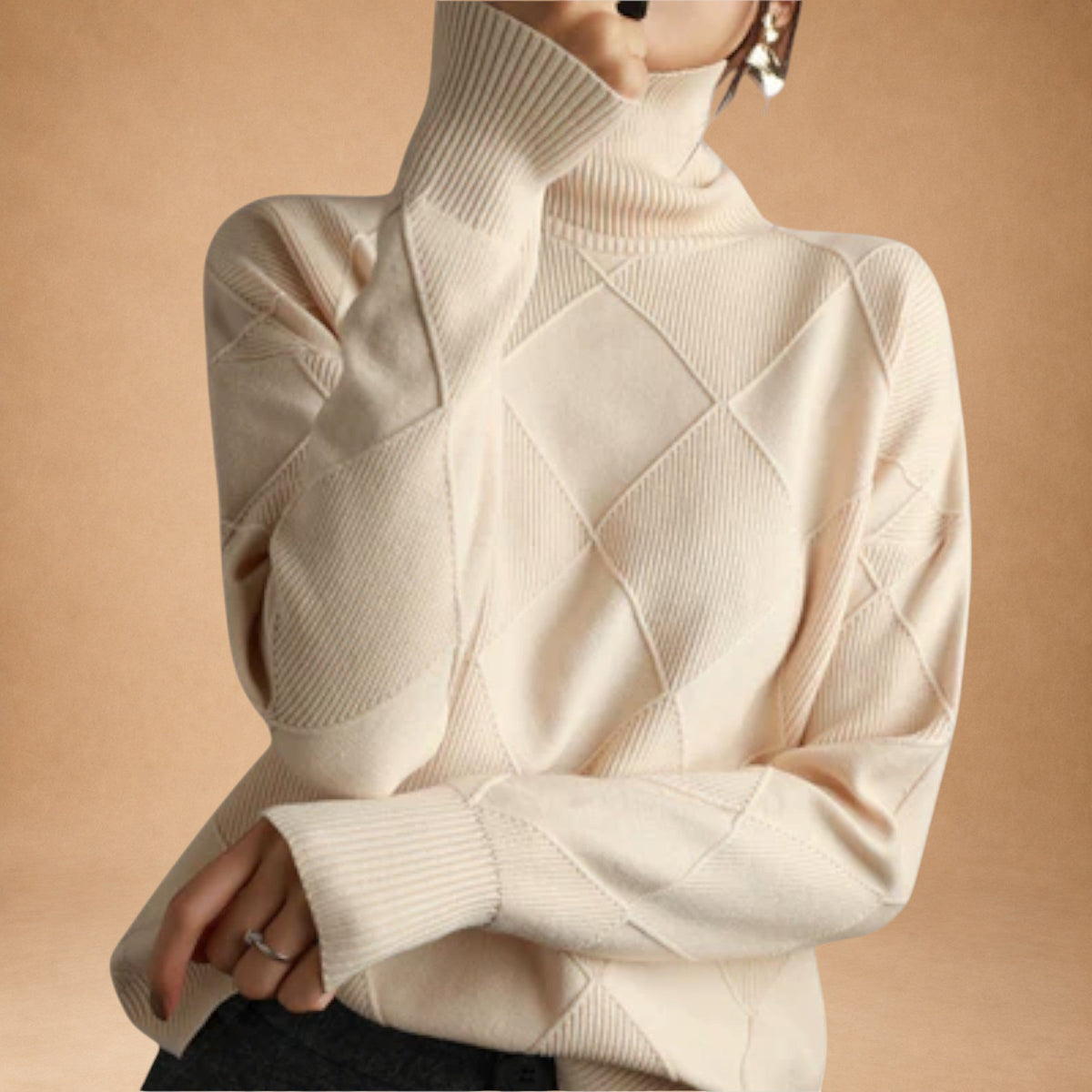 Melange - Bequemer Rollkragenpullover