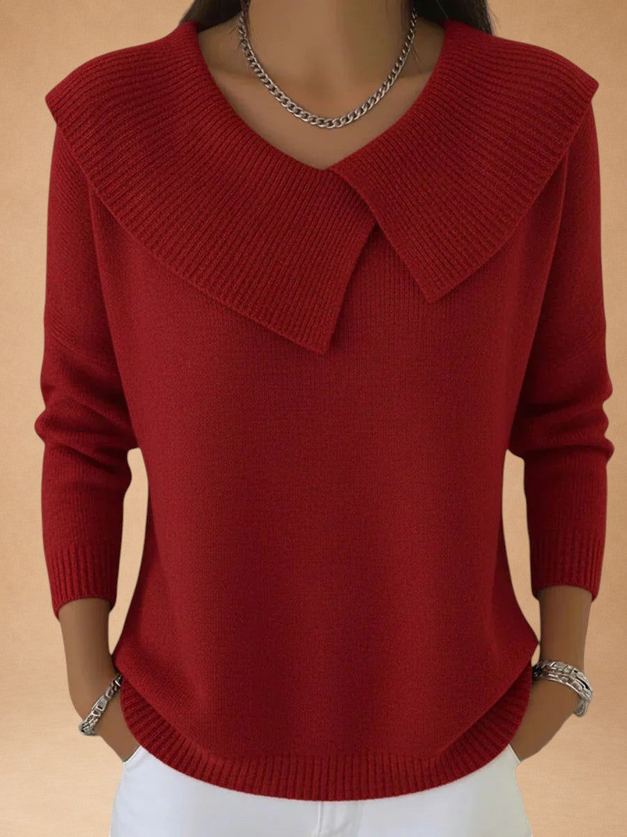 Nikoleta - Warmes Pullover mit Weichem Kragen