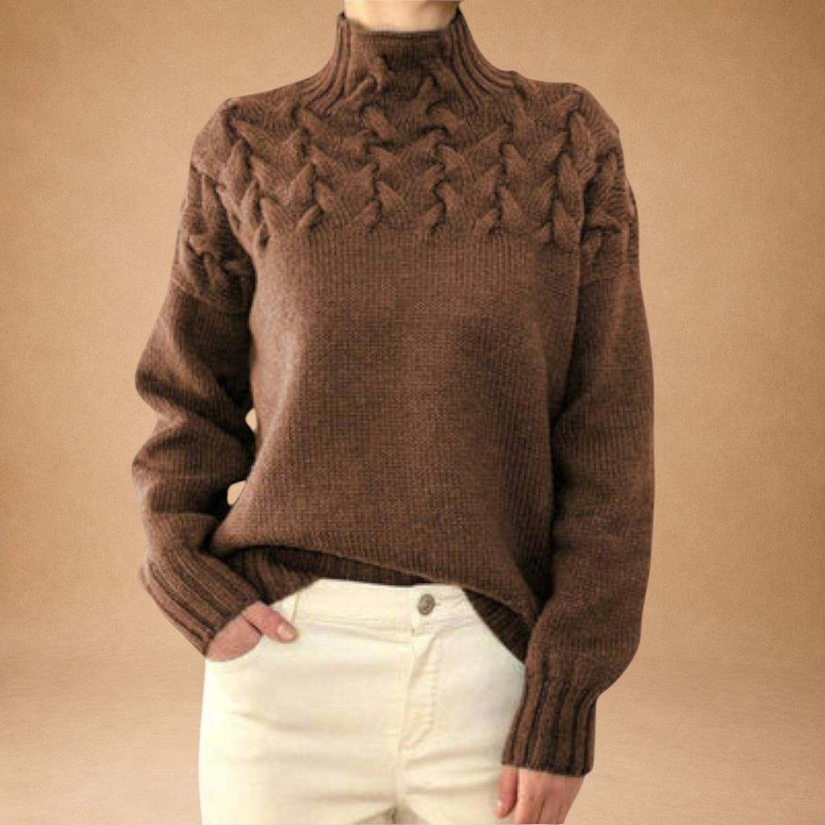 Eva - Damenpullover mit Strickdetail