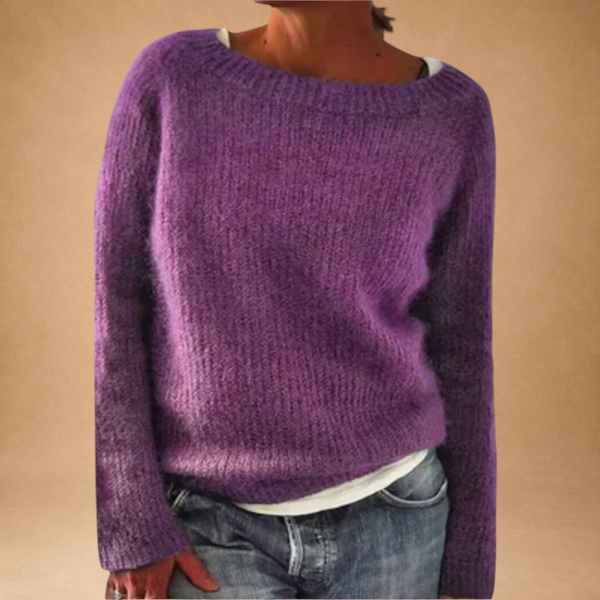 Strickbluse mit minimalistischem Design