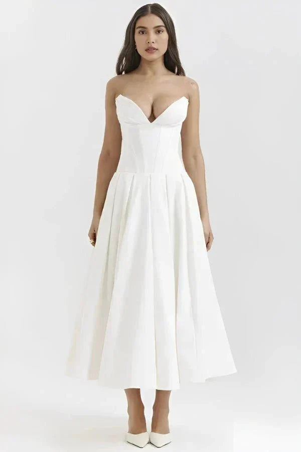 Midi-Kleid mit Formbügel-BH - Ohne Träger
