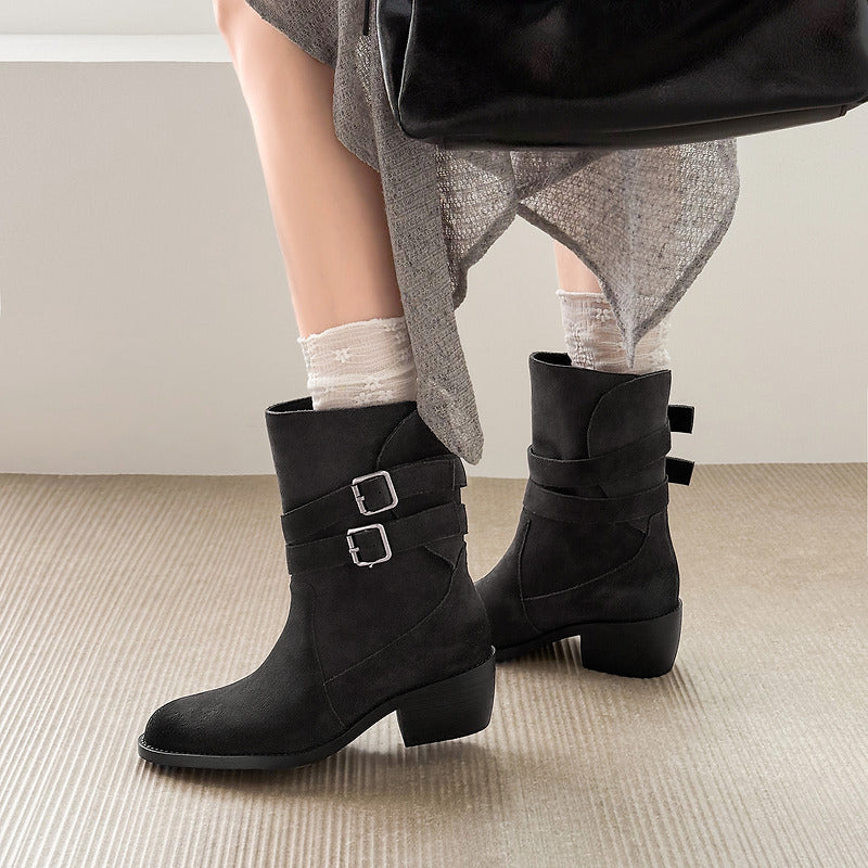 Authentische Lederstiefel Western Sienna