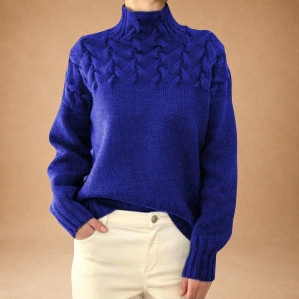 Eva - Damenpullover mit Strickdetail