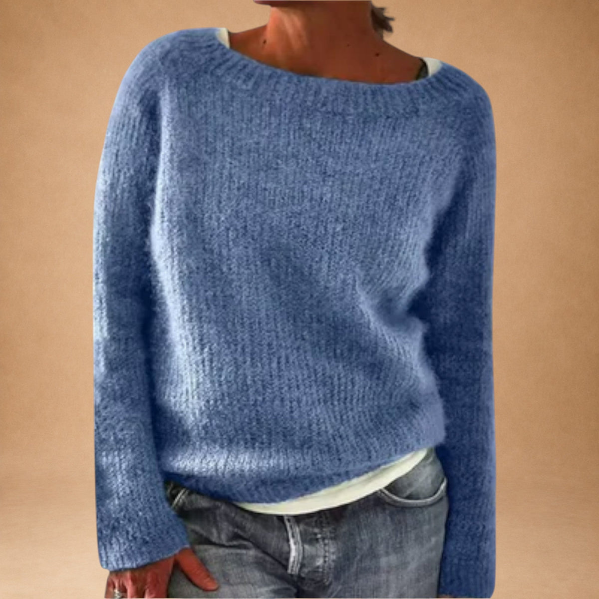 Strickbluse mit minimalistischem Design