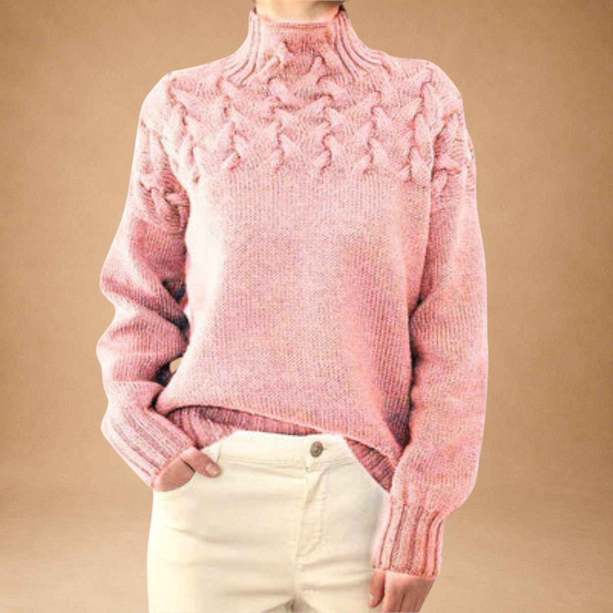 Eva - Damenpullover mit Strickdetail