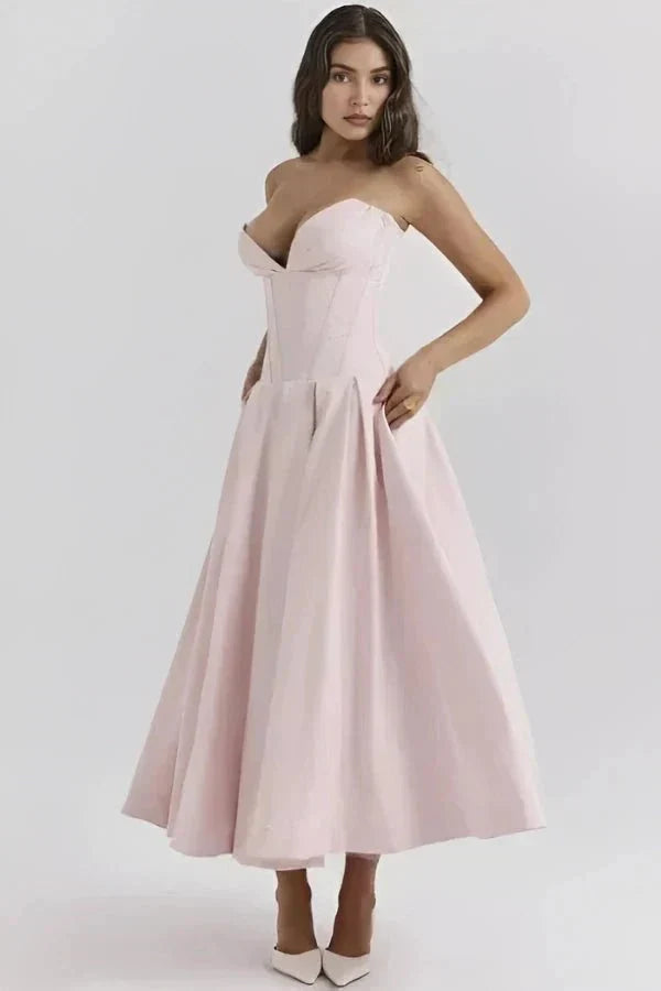 Midi-Kleid mit Formbügel-BH - Ohne Träger