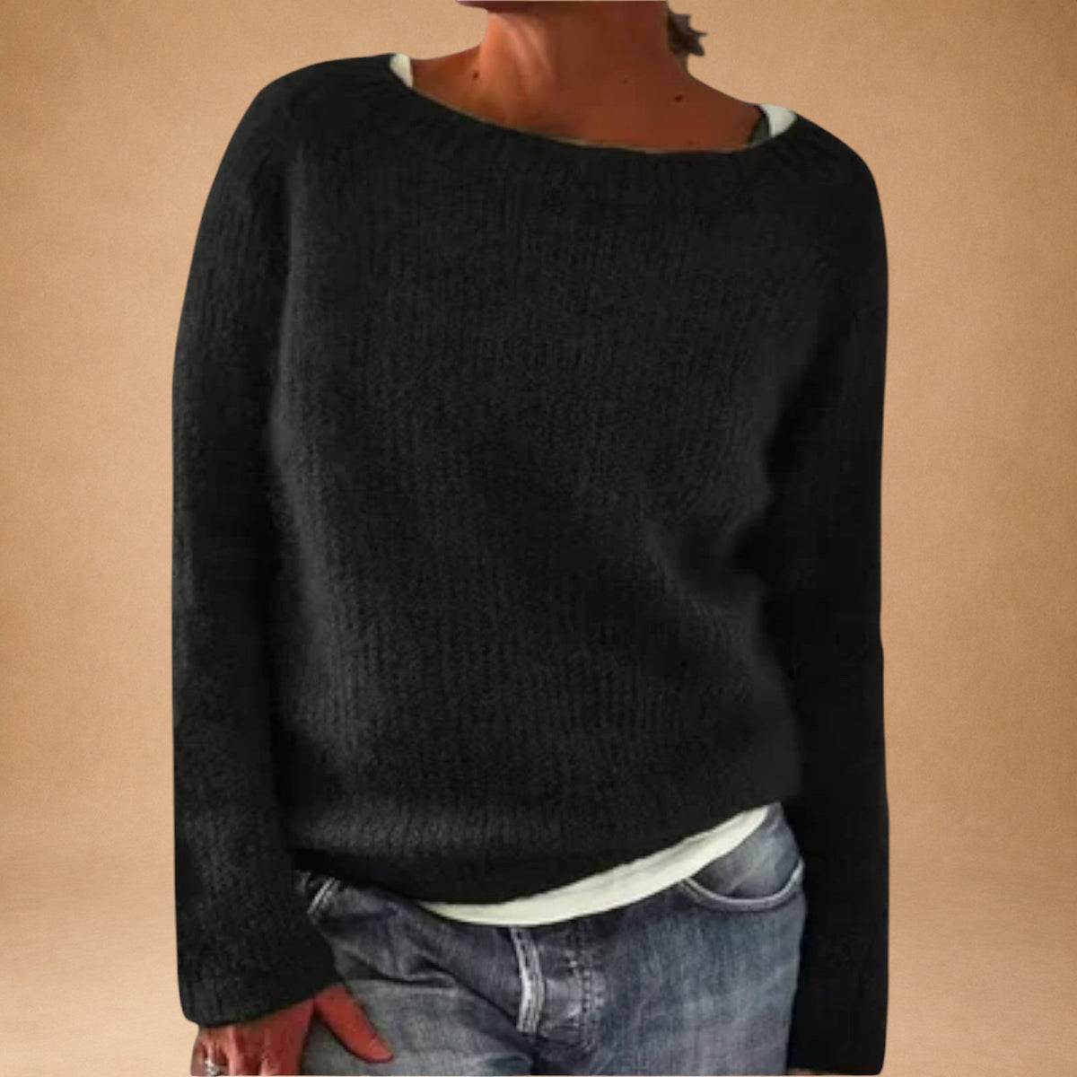 Strickbluse mit minimalistischem Design