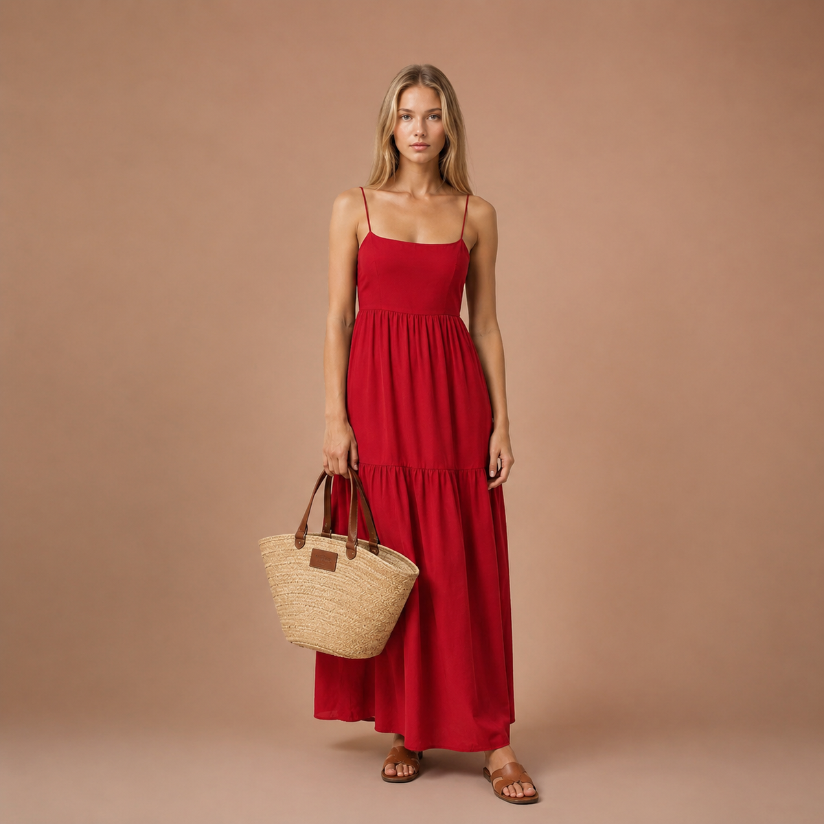 Maxi Kleid ohne Rücken mit beeindruckendem tiefem Ausschnitt