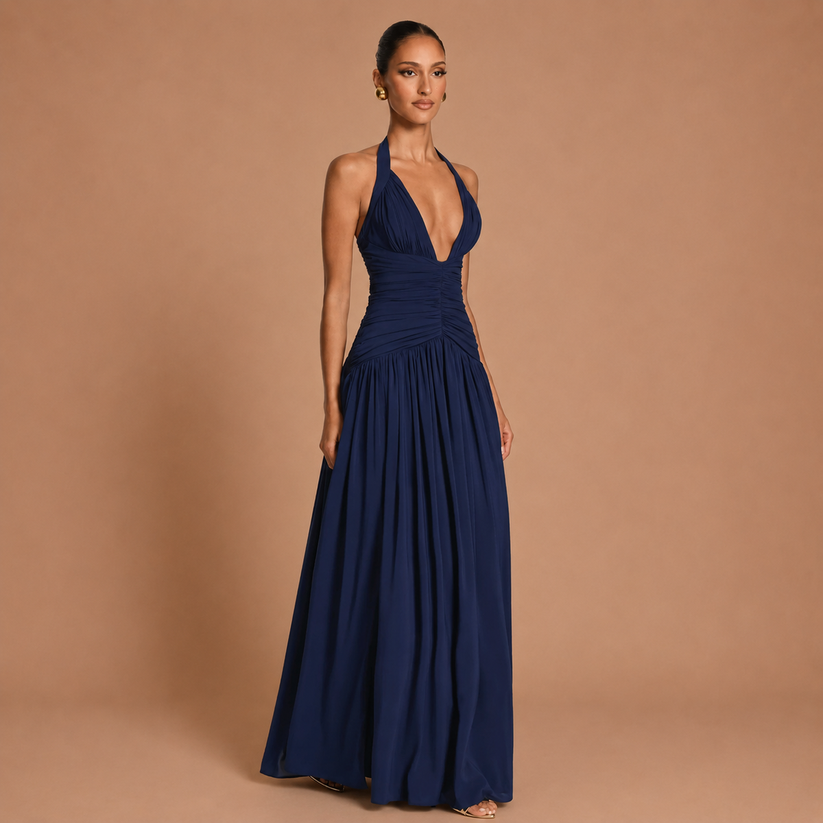 Kleid Christina™ - Fließende Eleganz mit Halter-Ausschnitt