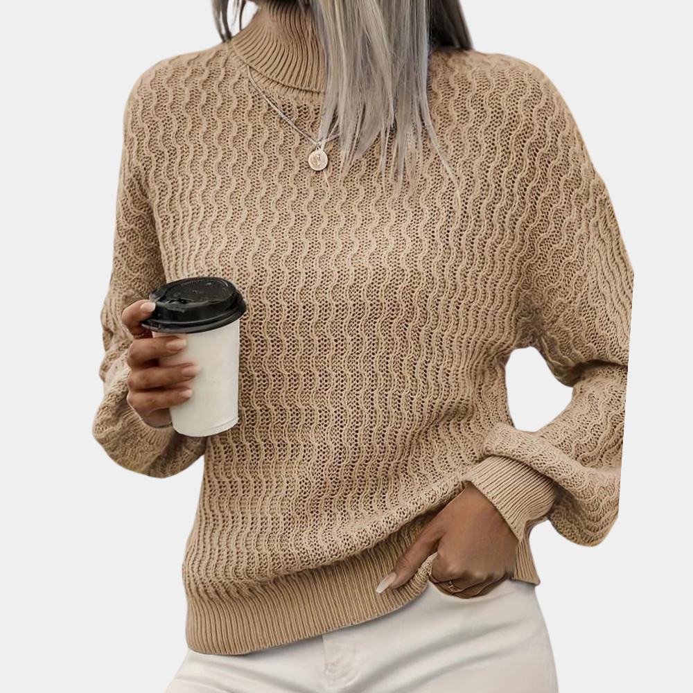 Luisa – Damenpullover mit hohem Kragen für den Winter