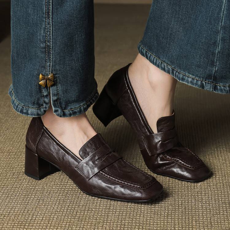Authentische Leder-Pumps Sora