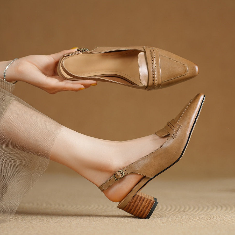 Echte Leder-Pumps