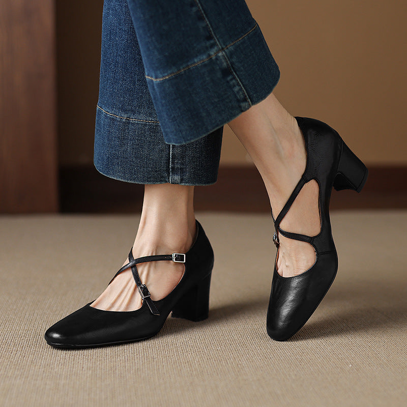 Echte Leder High Heels Orrel