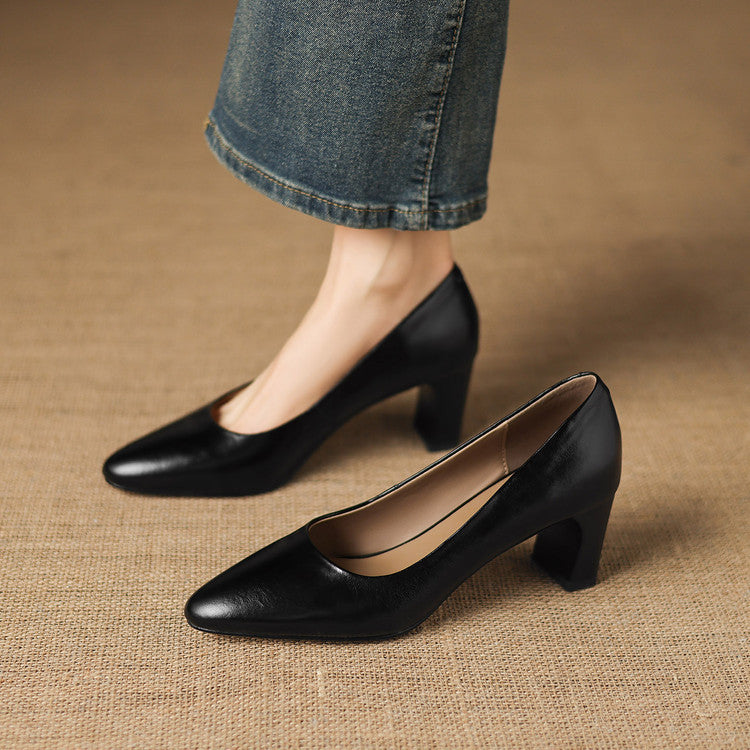 Authentische Lederpumps Velia