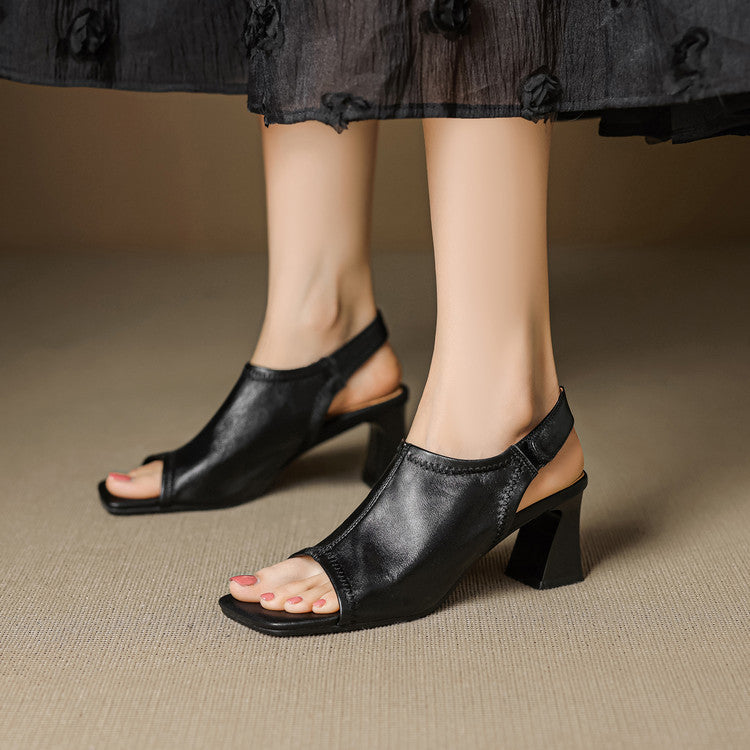 Authentische Leder High Heels Velra