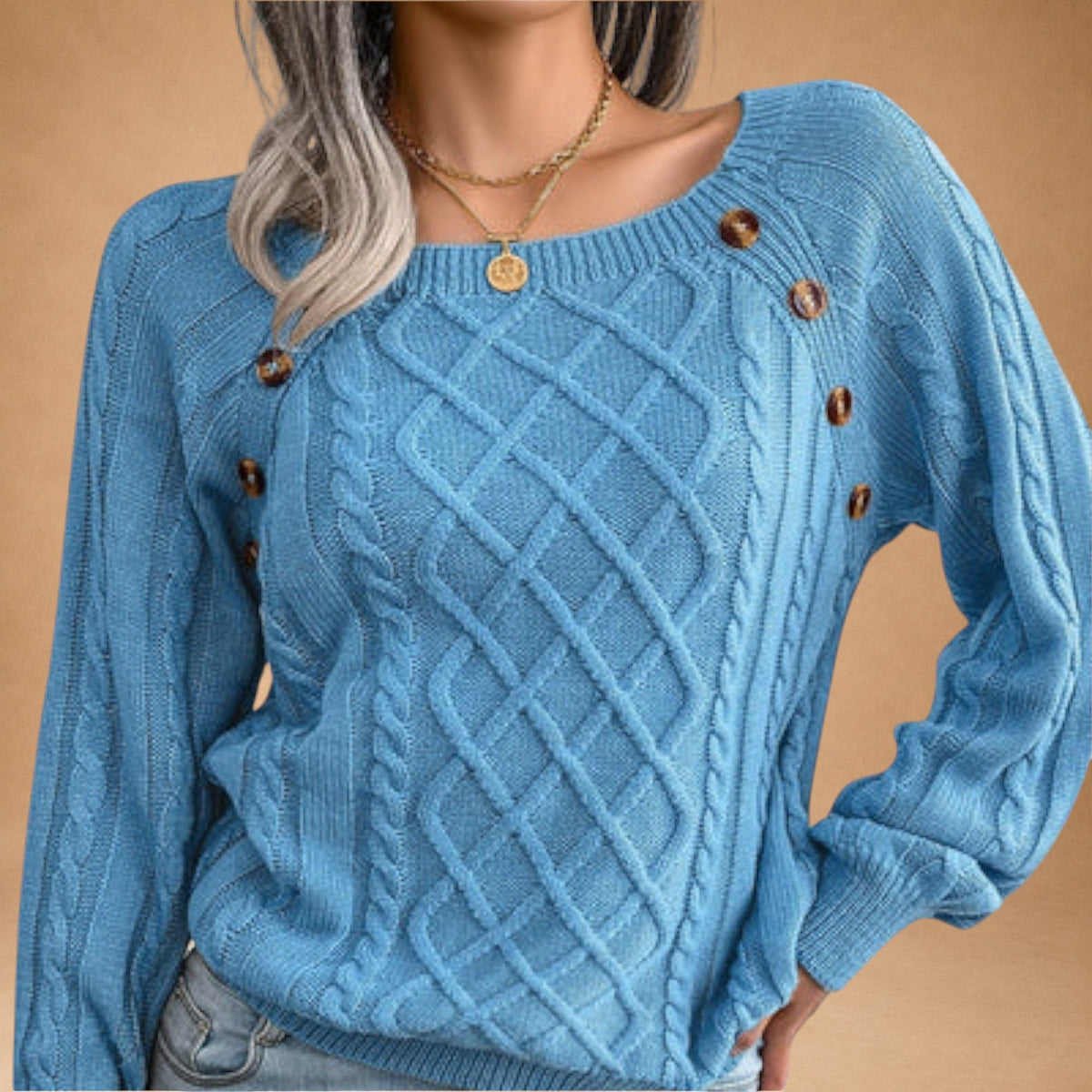 Malia - Strickpullover mit Knöpfen
