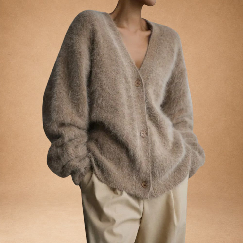 Luna - Kontrolliertes Cardigan aus Kaschmir