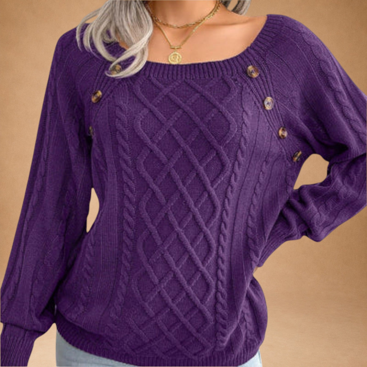 Malia - Strickpullover mit Knöpfen