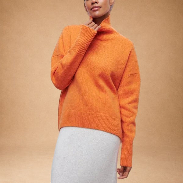 Katrielle - Bequemes Pullover mit hohem Kragen