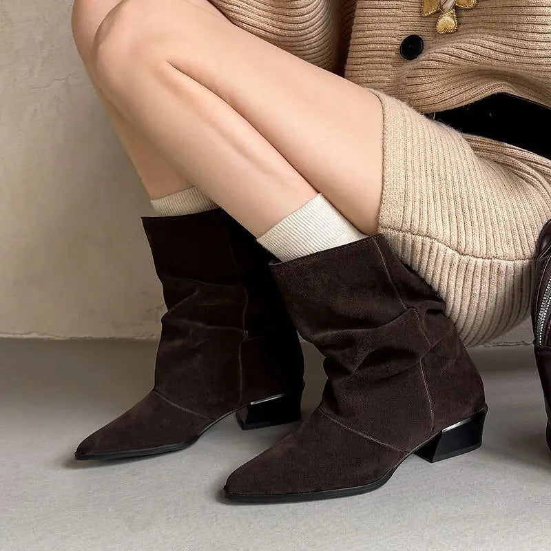 Delia Leder Stiefeletten mittlerer Höhe