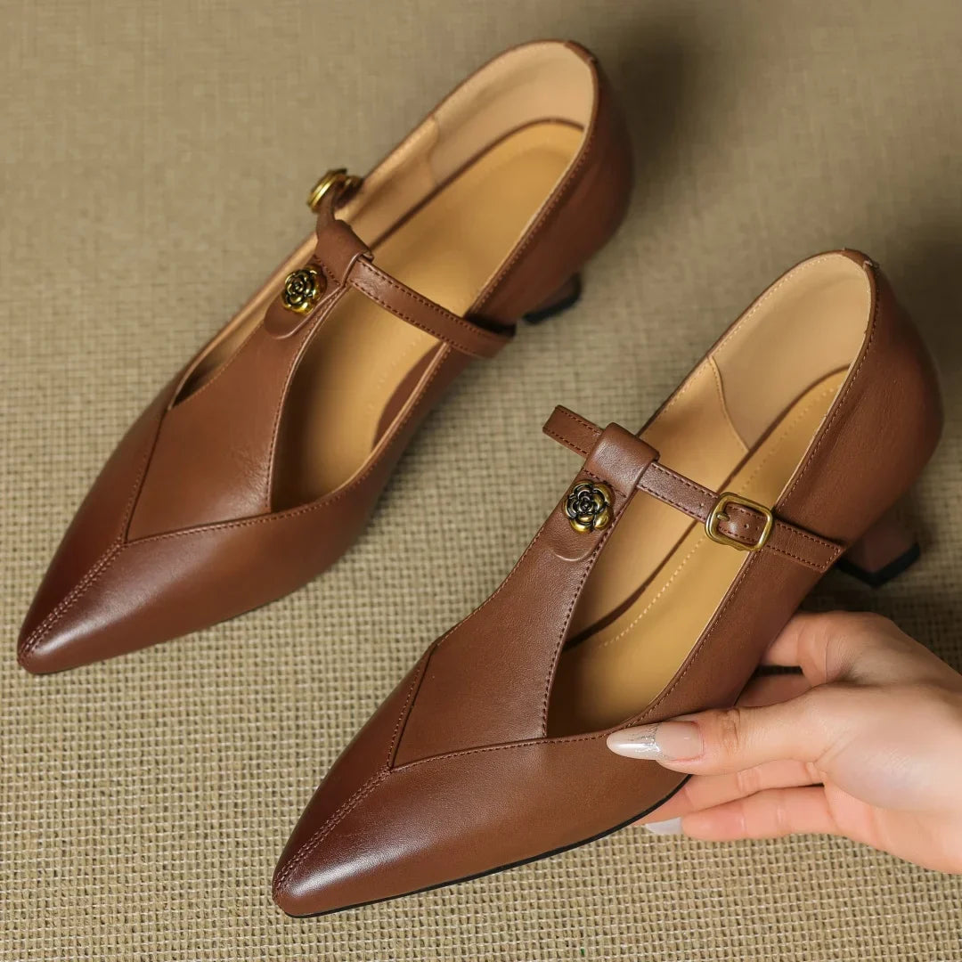 Elegante Lederabsätze Maren