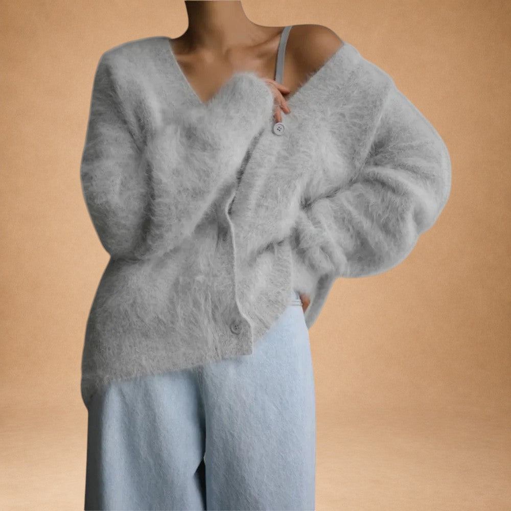 Luna - Kontrolliertes Cardigan aus Kaschmir