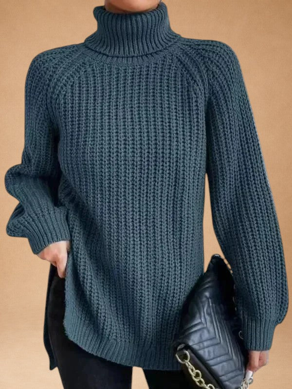Maria - Warmes und weites Pullover mit Kragen