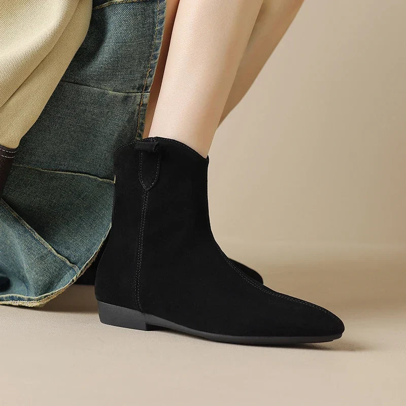 Authentische Wildleder Chelsea Stiefel Renata