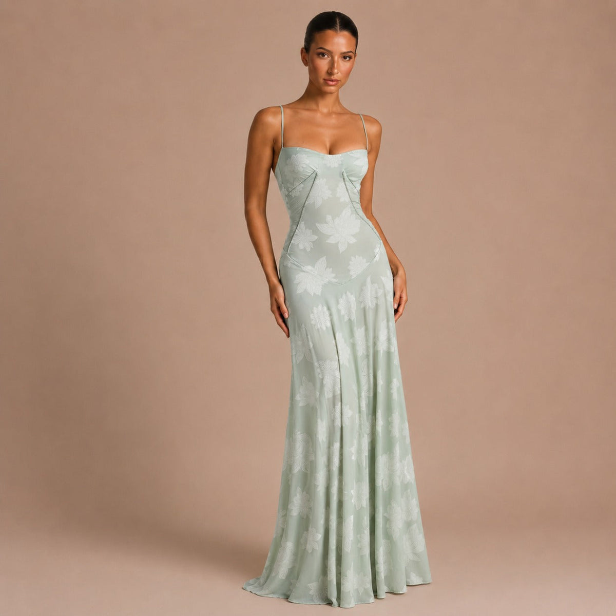 Verona - Langes Kleid aus weißer Spitze