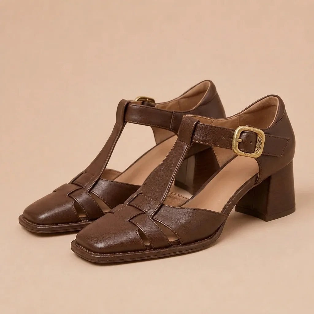 Eulalie | T-Strap Absatz-Orthopädische Schuhe