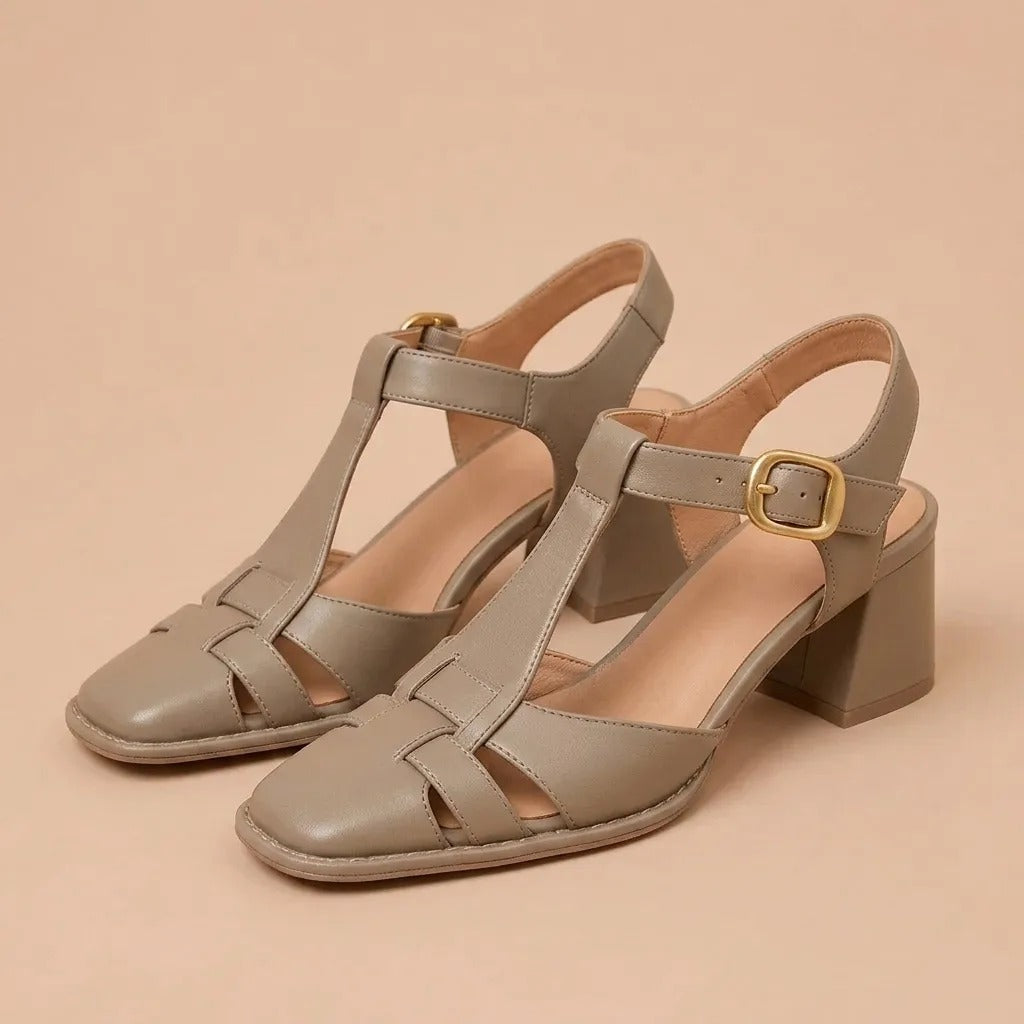 Eulalie | T-Strap Absatz-Orthopädische Schuhe