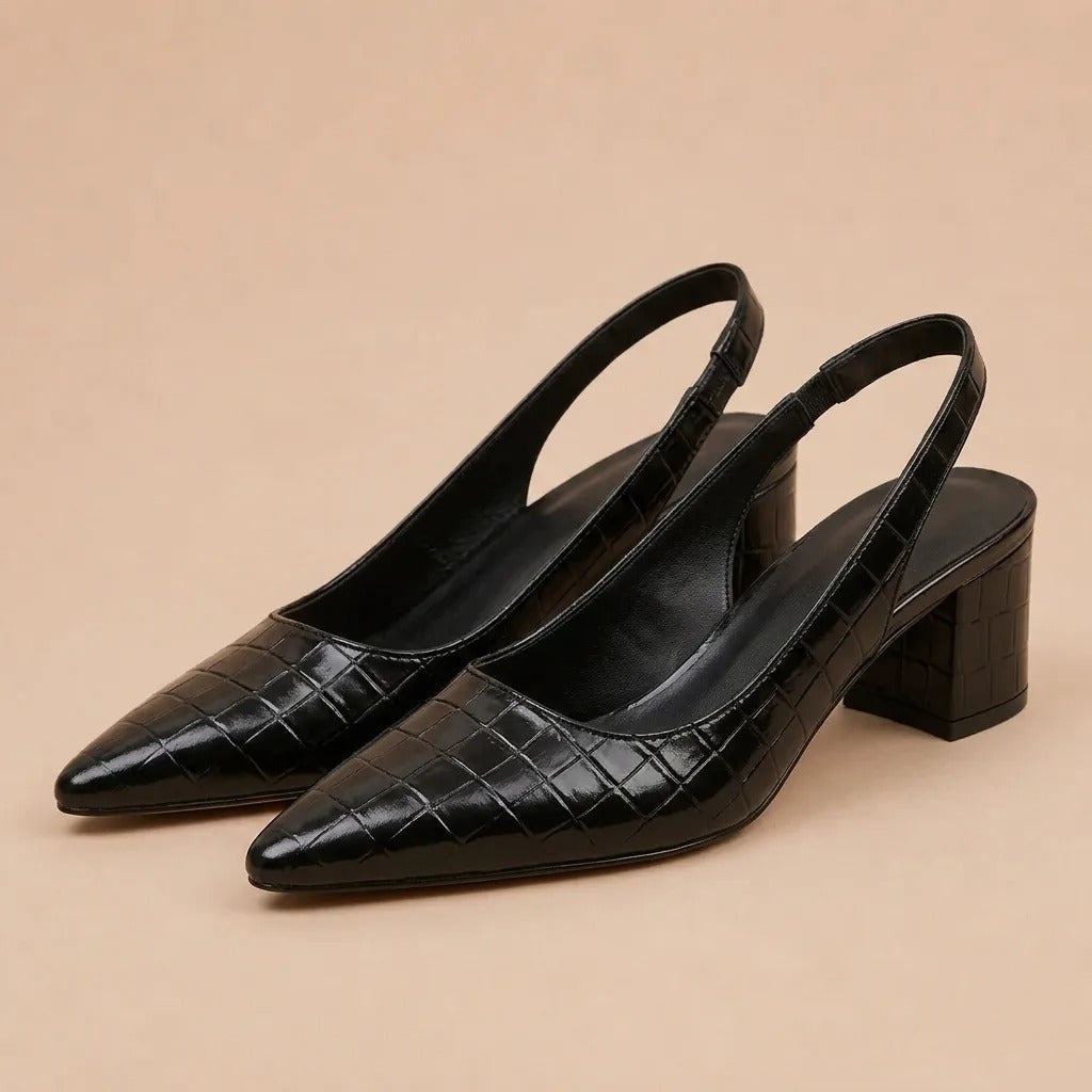 Vera – Krokodil hochhackige Schuhe