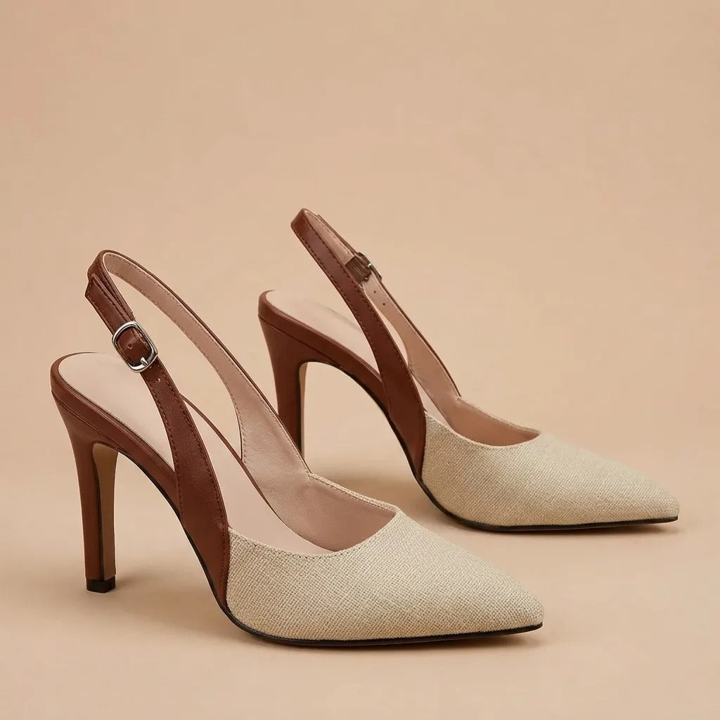 Gemini von Amélie™ | High Heels mit kontrastierendem Riemen