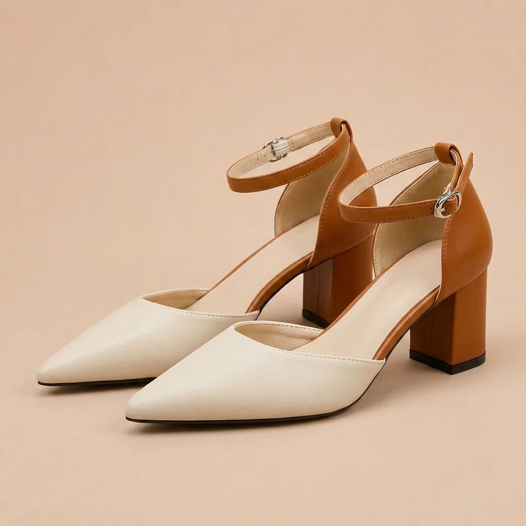 Mariela™ | Bicolor High Heels mit Riemen