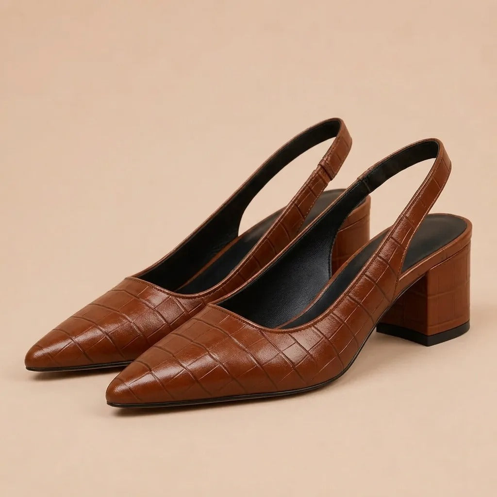 Vera – Krokodil hochhackige Schuhe