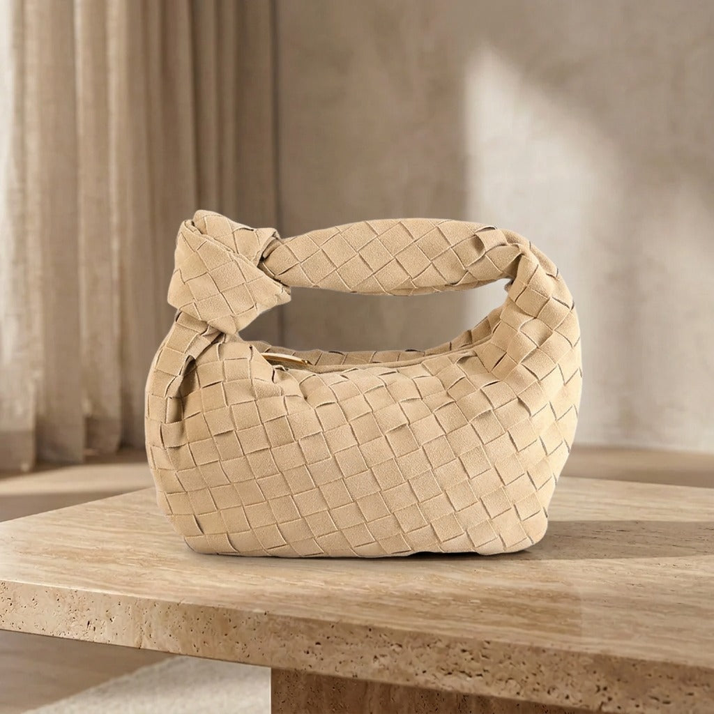 Mini Remi Woven Tasche mit Knoten-Detail